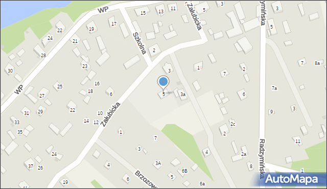 Kuligów, Załubicka, 5, mapa Kuligów