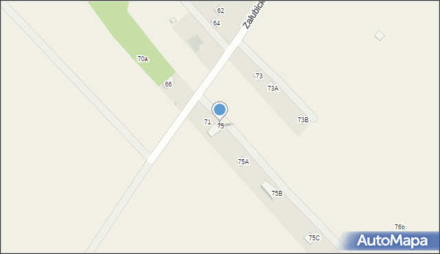 Kuligów, Załubicka, 75, mapa Kuligów