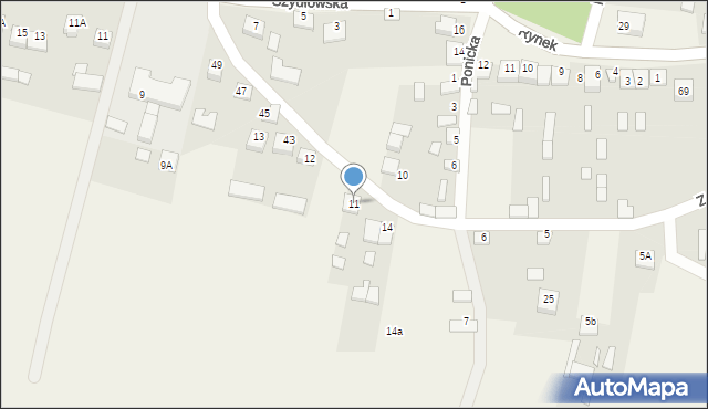 Kurozwęki, Zagonie, 11, mapa Kurozwęki