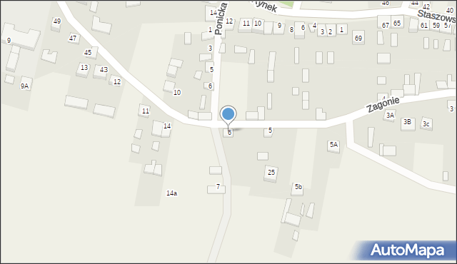 Kurozwęki, Zagonie, 6, mapa Kurozwęki