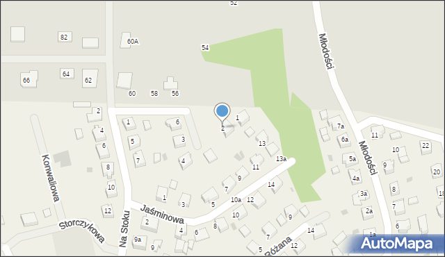 Kurzętnik, Zaułek Widok, 2, mapa Kurzętnik