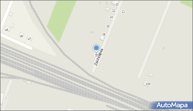 Kutno, Zachodnia, 32, mapa Kutno