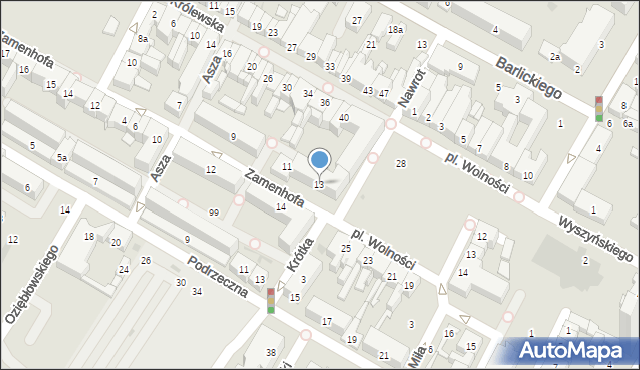 Kutno, Zamenhofa Ludwika, dr., 13, mapa Kutno