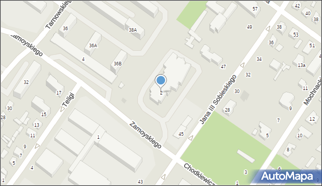 Kutno, Zamoyskiego Andrzeja, kanc., 2, mapa Kutno