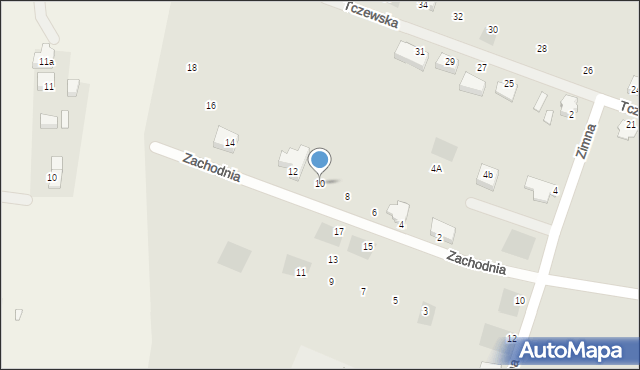 Kwidzyn, Zachodnia, 10, mapa Kwidzyn