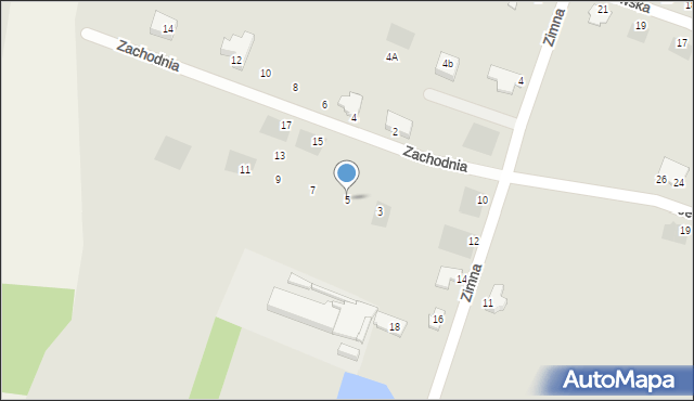 Kwidzyn, Zachodnia, 5, mapa Kwidzyn