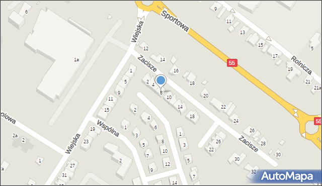 Kwidzyn, Zacisze, 8, mapa Kwidzyn