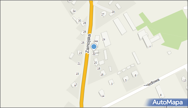 Łabunie, Zamojska, 22, mapa Łabunie
