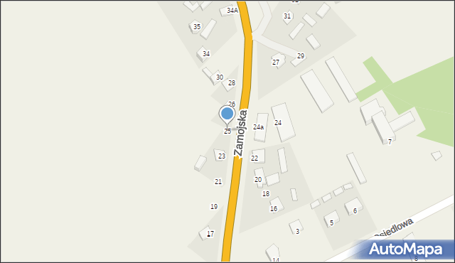 Łabunie, Zamojska, 25, mapa Łabunie