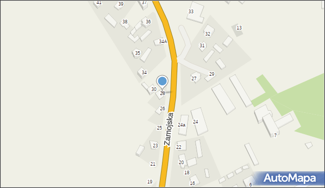 Łabunie, Zamojska, 28, mapa Łabunie