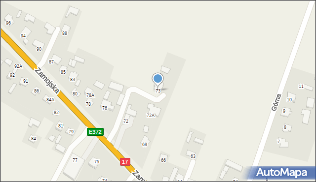 Łabunie, Zamojska, 73, mapa Łabunie