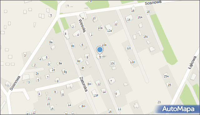 Łacha, Zatorska, 5, mapa Łacha