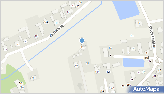 Łady, Za Olszyną, 31, mapa Łady