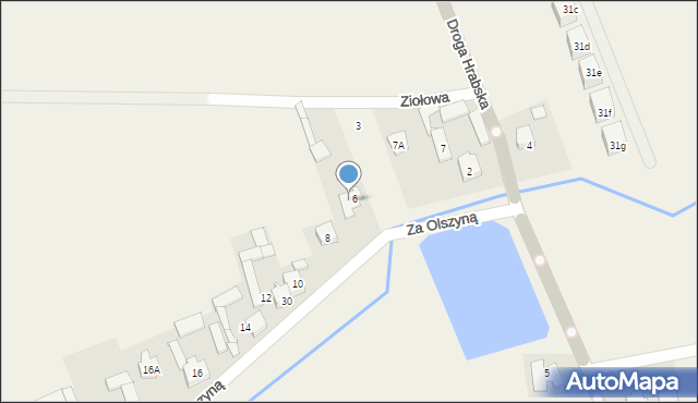 Łady, Za Olszyną, 8A, mapa Łady