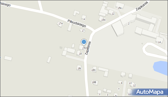 Łagów, Zapłotnia, 17b, mapa Łagów