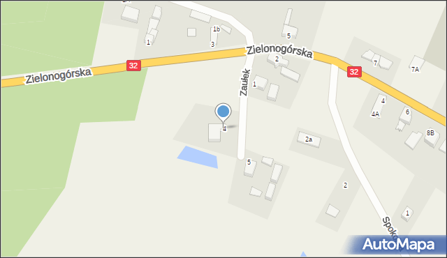 Łagów, Zaułek, 4, mapa Łagów