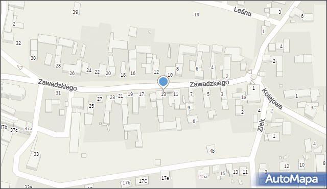 Łambinowice, Zawadzkiego-Zośki Tadeusza, 13, mapa Łambinowice