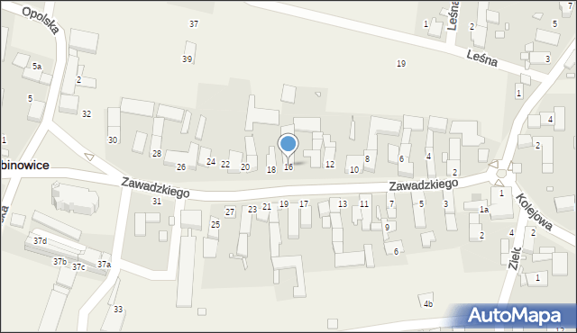 Łambinowice, Zawadzkiego-Zośki Tadeusza, 16, mapa Łambinowice