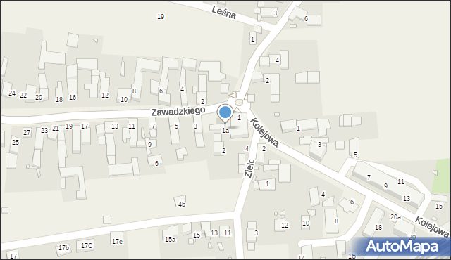 Łambinowice, Zawadzkiego-Zośki Tadeusza, 1a, mapa Łambinowice