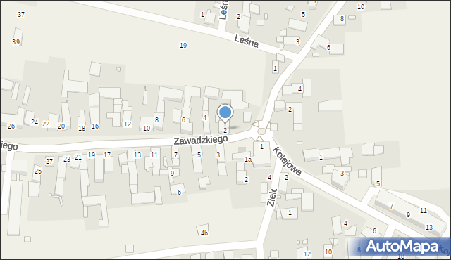 Łambinowice, Zawadzkiego-Zośki Tadeusza, 2, mapa Łambinowice