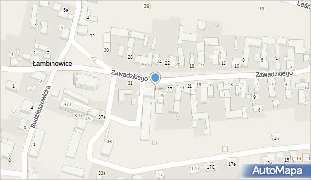 Łambinowice, Zawadzkiego-Zośki Tadeusza, 29, mapa Łambinowice