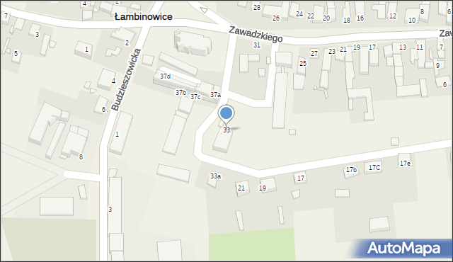 Łambinowice, Zawadzkiego-Zośki Tadeusza, 33, mapa Łambinowice
