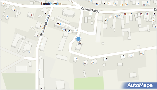 Łambinowice, Zawadzkiego-Zośki Tadeusza, 35, mapa Łambinowice
