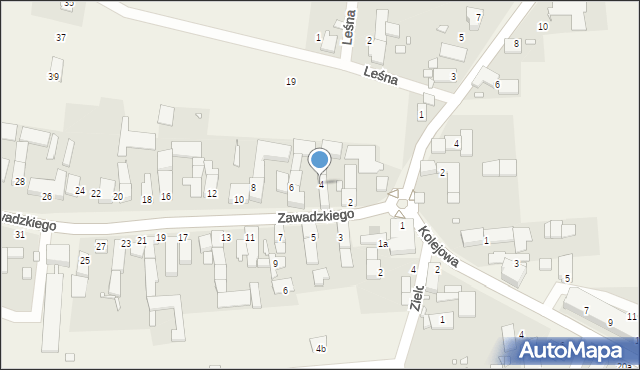 Łambinowice, Zawadzkiego-Zośki Tadeusza, 4, mapa Łambinowice