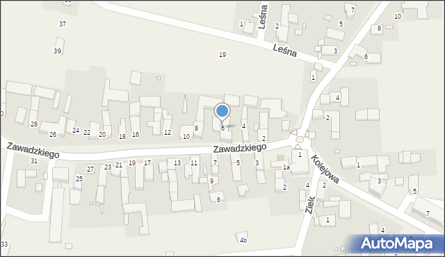Łambinowice, Zawadzkiego-Zośki Tadeusza, 6, mapa Łambinowice
