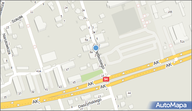 Łańcut, Żardeckiego Bolesława, 10, mapa Łańcut