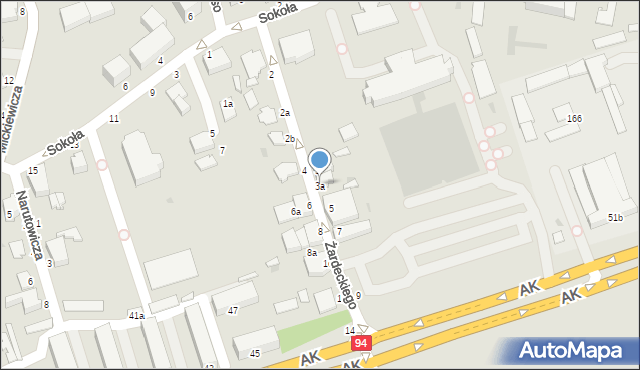 Łańcut, Żardeckiego Bolesława, 3a, mapa Łańcut