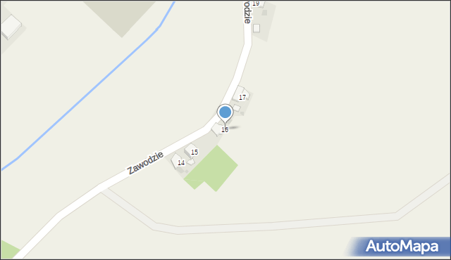 Łany, Zawodzie, 16, mapa Łany