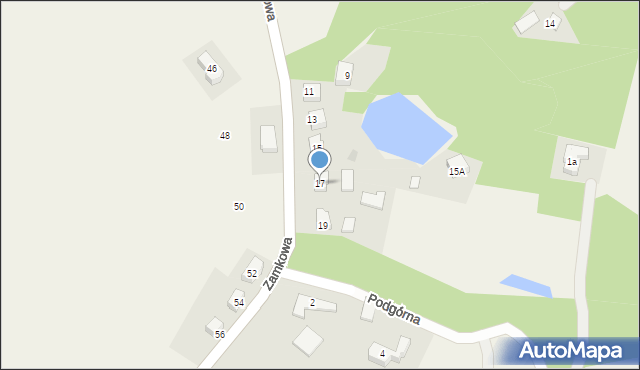 Łapalice, Zamkowa, 17, mapa Łapalice