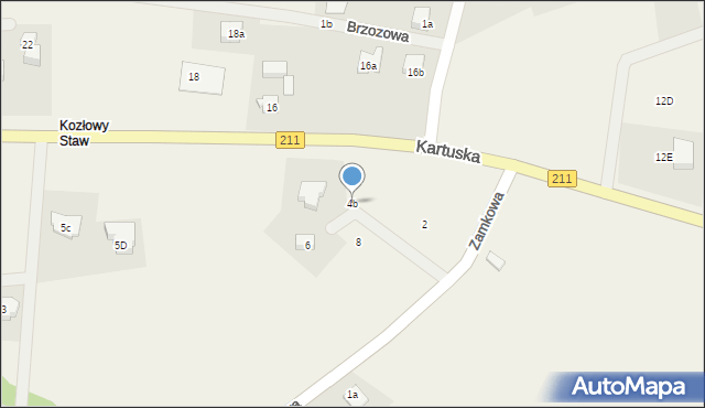 Łapalice, Zamkowa, 4b, mapa Łapalice