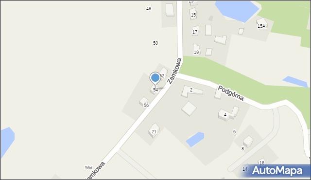 Łapalice, Zamkowa, 54, mapa Łapalice