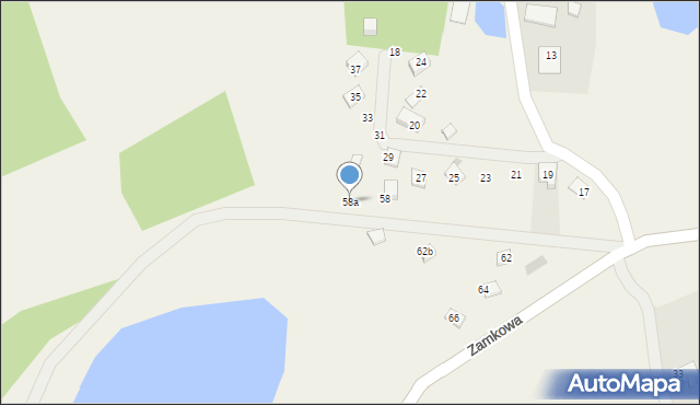 Łapalice, Zamkowa, 58a, mapa Łapalice