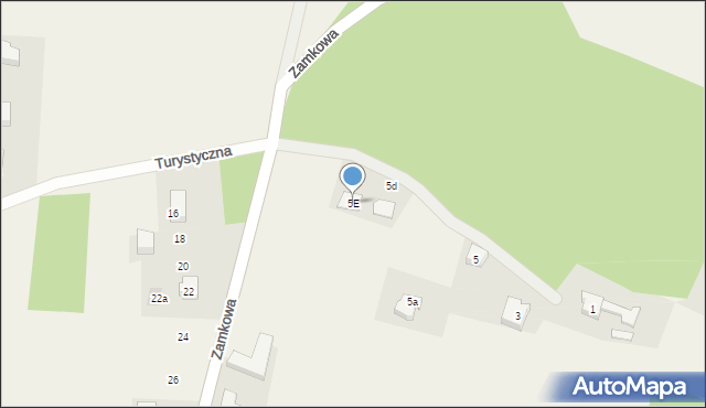 Łapalice, Zamkowa, 5E, mapa Łapalice