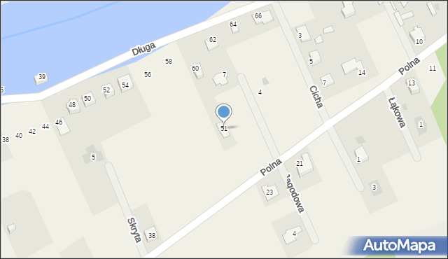 Laskowiec, Zaciszna, 51, mapa Laskowiec