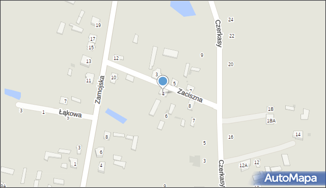 Łaszczów, Zaciszna, 4, mapa Łaszczów