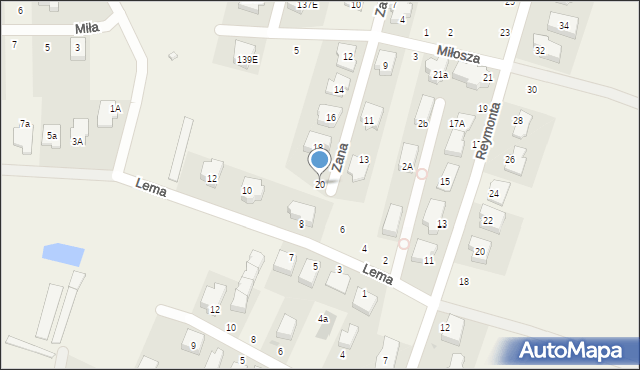 Latchorzew, Zana Tomasza, 20, mapa Latchorzew