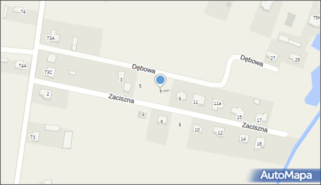 Ławy, Zaciszna, 7, mapa Ławy