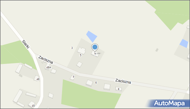 Łazy, Zaciszna, 7, mapa Łazy