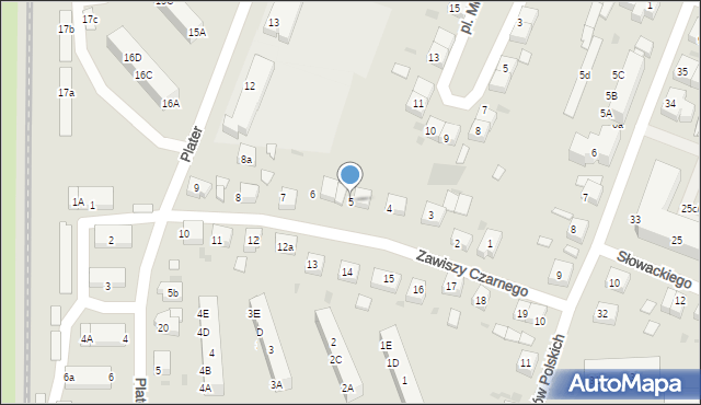 Lębork, Zawiszy Czarnego, 5, mapa Lębork