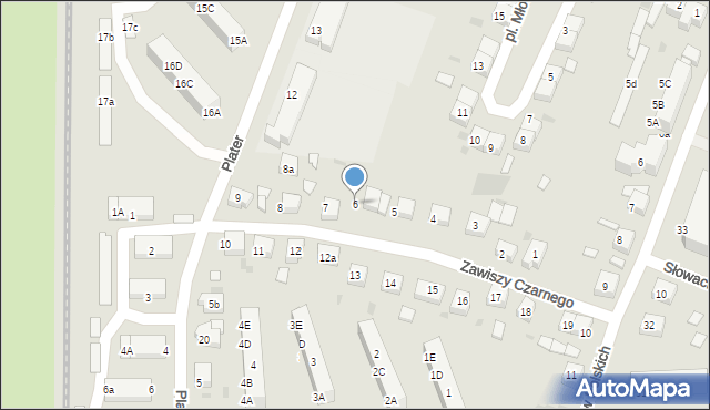 Lębork, Zawiszy Czarnego, 6, mapa Lębork