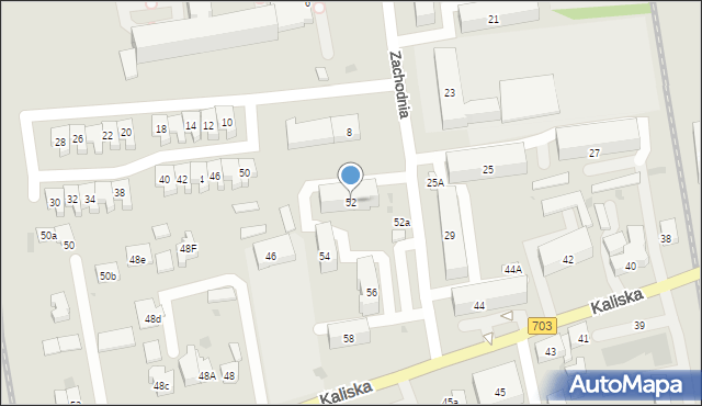 Łęczyca, Zachodnia, 52, mapa Łęczyca