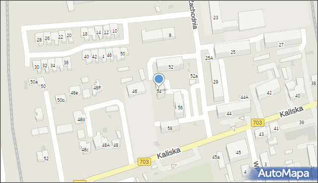 Łęczyca, Zachodnia, 54, mapa Łęczyca