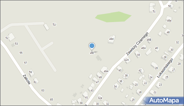 Lędziny, Zawiszy Czarnego, 49c, mapa Lędziny