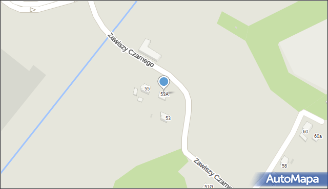 Lędziny, Zawiszy Czarnego, 53A, mapa Lędziny