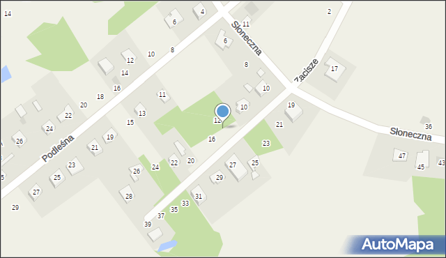 Leoncin, Zacisze, 14, mapa Leoncin