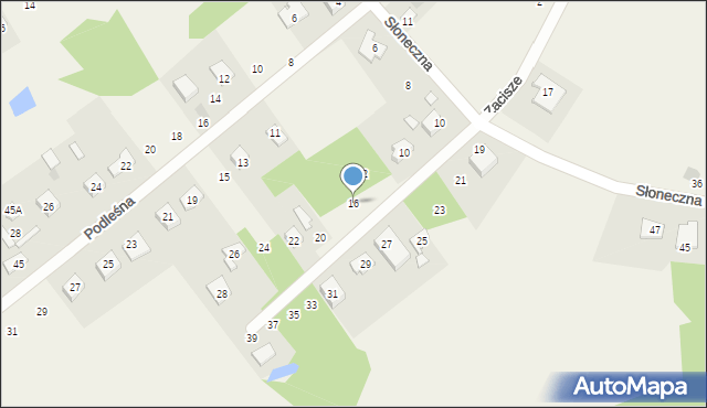 Leoncin, Zacisze, 16, mapa Leoncin